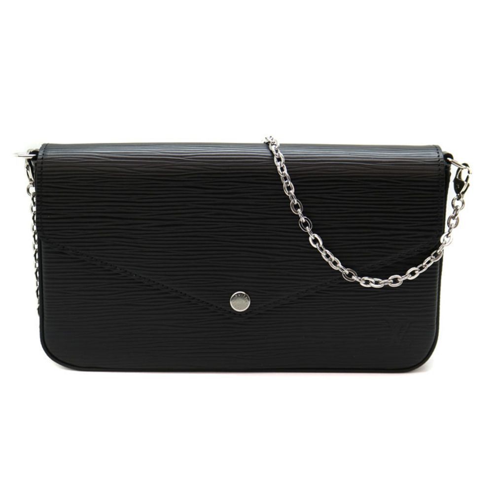 Louis Vuitton Pochette Felicie Epi Leather Noir Black Chain Shoulder Bag
